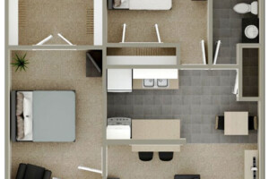 2 Bedroom Floorplan