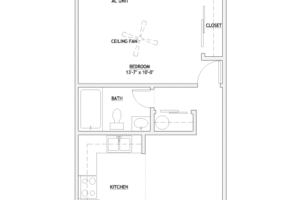 1 Bedroom Floorplan