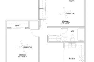 2 Bedroom Floorplan
