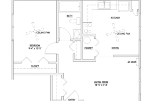 1 Bedroom Floorplan