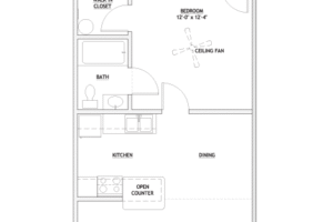 1 Bedroom Floorplan