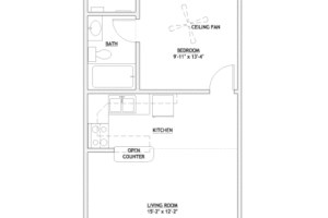 1 Bedroom Floorplan
