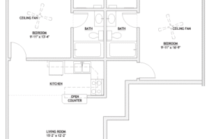 2 Bedroom Floorplan