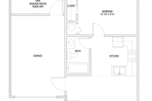 1 Bedroom Floorplan