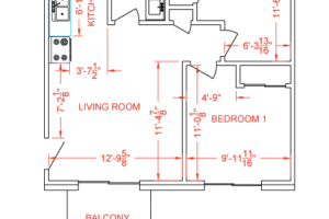1 Bedroom Floorplan
