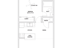 1 Bedroom Floorplan