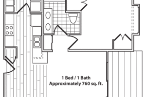 1 Bedroom (small) Floorplan