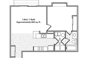 1 Bedroom (large) Floorplan