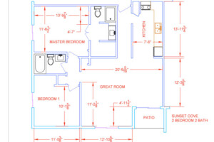 2 Bedroom / 2 Bath Level 2 Finishes Floorplan